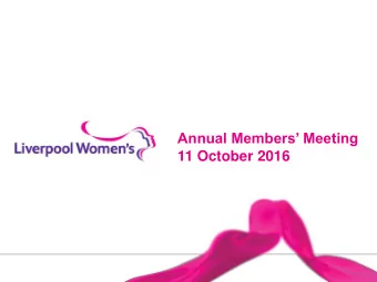 Annual Members Meeting  11 October 2016  Robert Clarke, Chair  Introduction  Minutes of