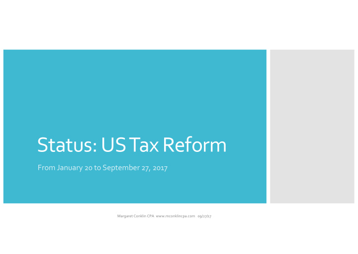 status us tax reform