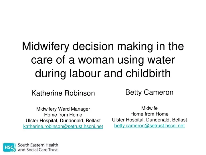 during labour and childbirth