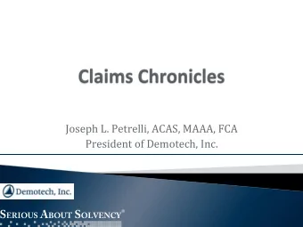 Joseph  L.  Petrelli,  ACAS,  MAAA,  FCA    President  of  Demotech,