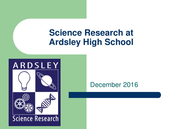 science research at ardsley high school