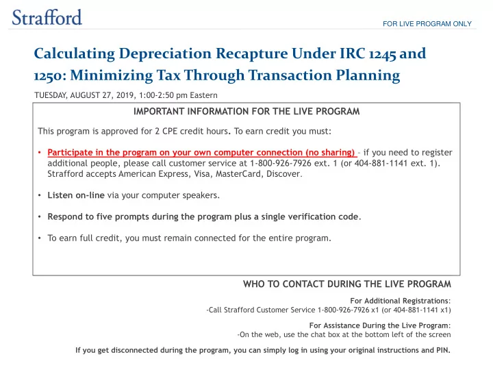 calculating depreciation recapture under irc 1245 and