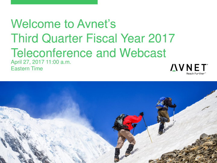 third quarter fiscal year 2017