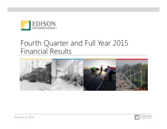 Fourth Quarter and Full Year 2015  Financial Results  February 23, 2016  Forward-Looking Statements