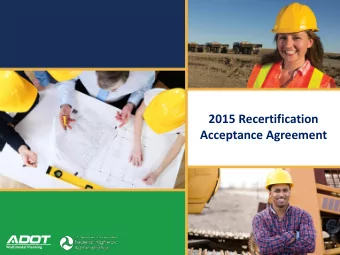 Acceptance Agreement  ADOT Local Public Agency  Title VI  General Compliance  Requirements