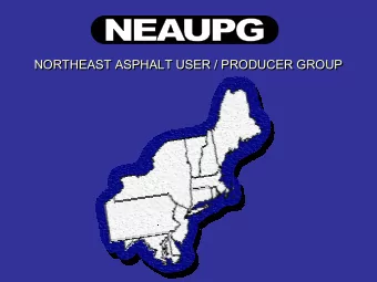 NORTHEAST ASPHALT USER / PRODUCER GROUP  NORTHEAST ASPHALT USER / PRODUCER GROUP  Maryland