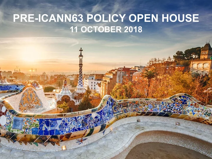 pre icann63 policy open house