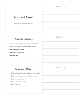 Acids and Bases  PSI Chemistry covers the material approximately up to slide 75.  Slide 2 / 174