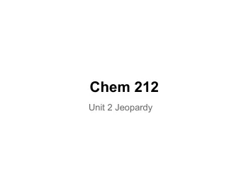 Chem 212  Unit 2 Jeopardy  Activity  200  400  600  800  1000  Activity - 200 Write