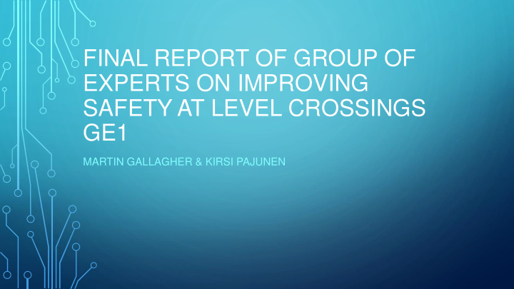 safety at level crossings