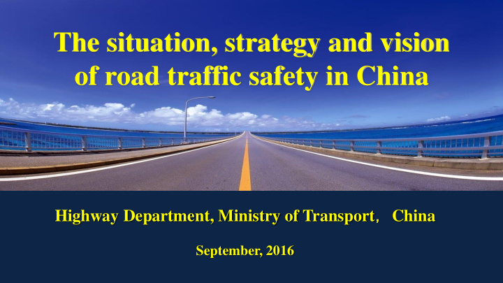 of road traffic safety in china