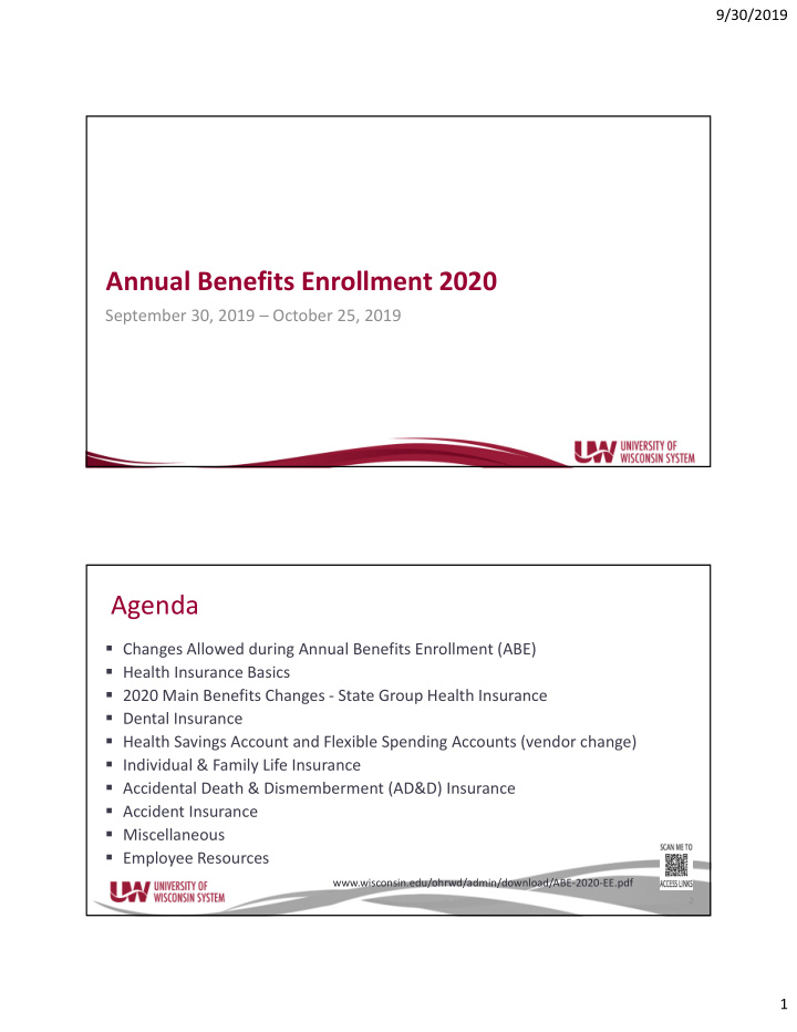 annual benefits enrollment 2020