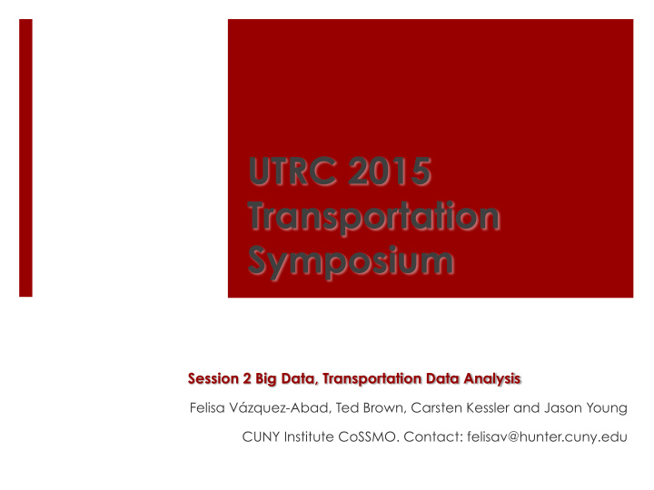 utrc 2015 transportation symposium