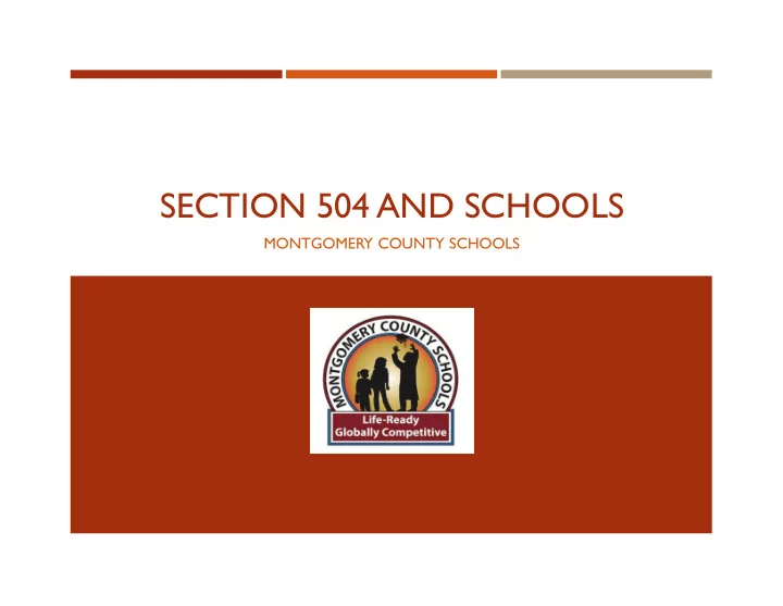 section 504 and schools