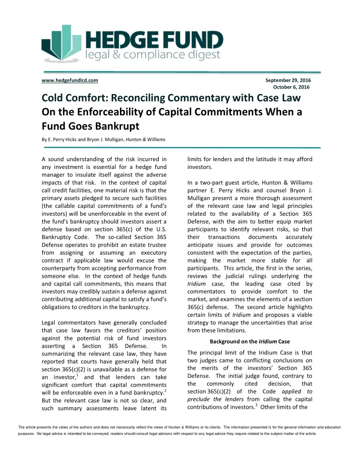 cold comfort reconciling commentary with case law on the
