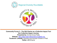 community forum 3 the d i charter as a collective impact