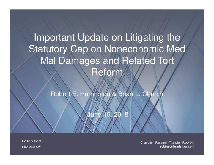 important update on litigating the statutory cap on