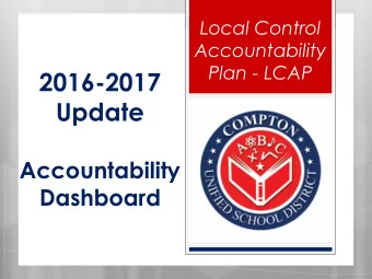 2016-2017  Update  Accountability  Dashboard  Process  L.C.A.P.  L.C.F.F.  Adopted  Budget  2017-18