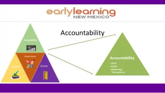 Accountability  Accountability  ECOT  ECIDS  Reporting/  Transparency  Work  ECOT  ECIDS