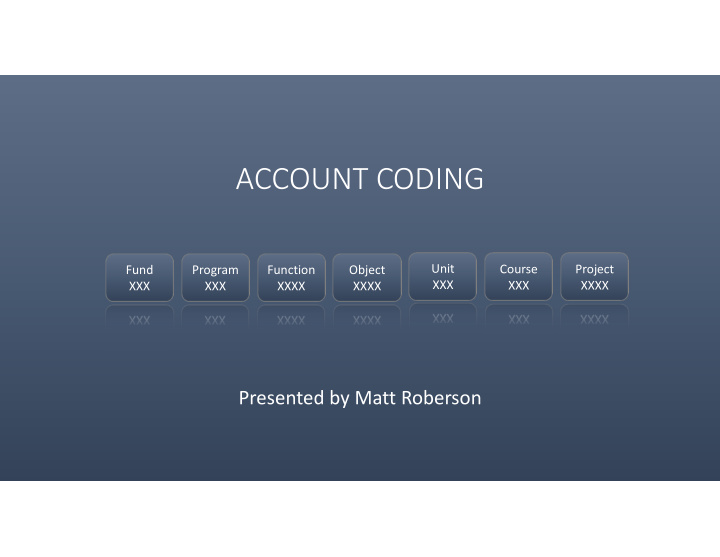 account coding