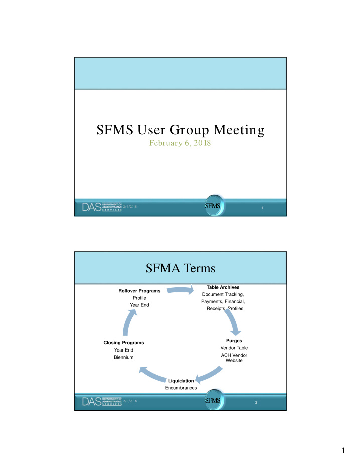 sfms user group meeting