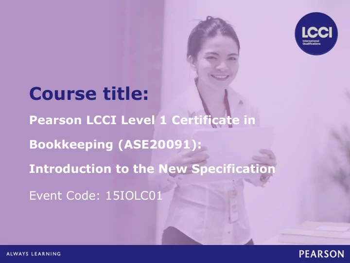 course title