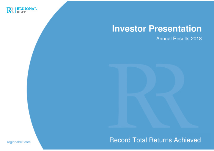 investor presentation