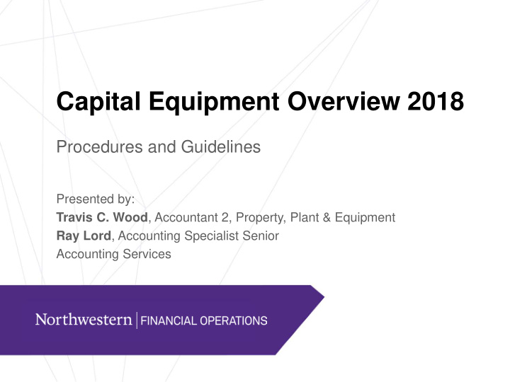capital equipment overview 2018