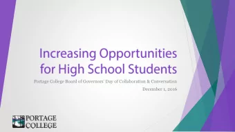 Portage College Board of Governors Day of Collaboration &amp; Conversation  December 1, 2016