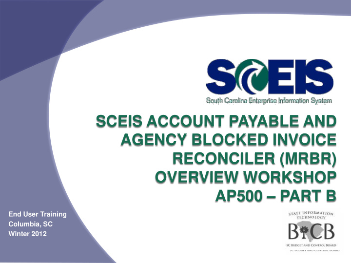 sceis account payable and agency blocked invoice