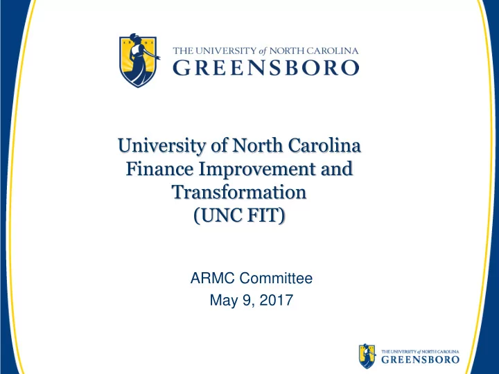 finance improvement and