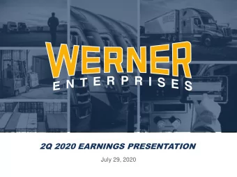 2Q 2020 EARNINGS PRESENTATION  July 29, 2020  DISCLOSURE STATEMENT  This presentation may contain