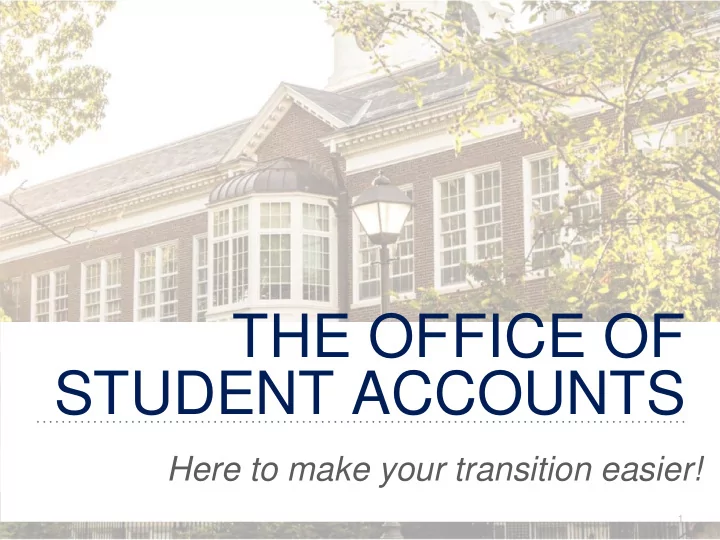 the office of student accounts