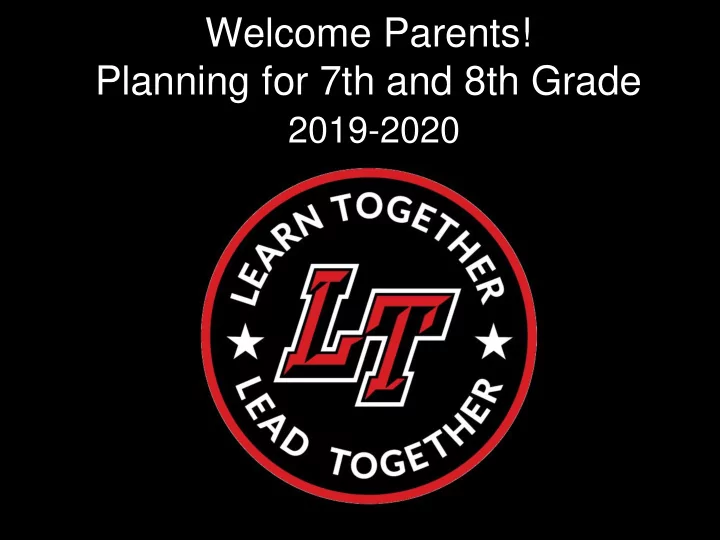 planning for 7th and 8th grade