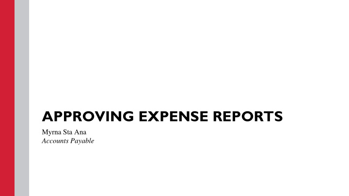 approving expense reports