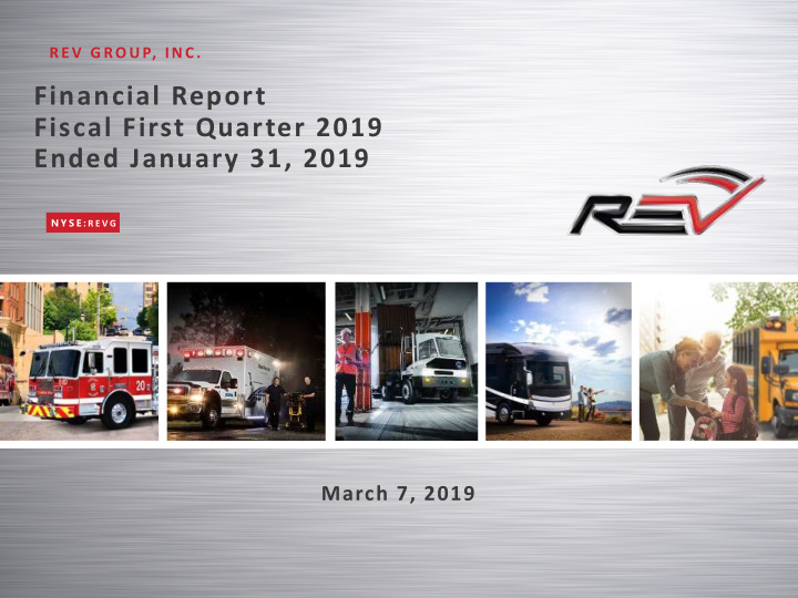 financial report fiscal first quarter 2019 ended january