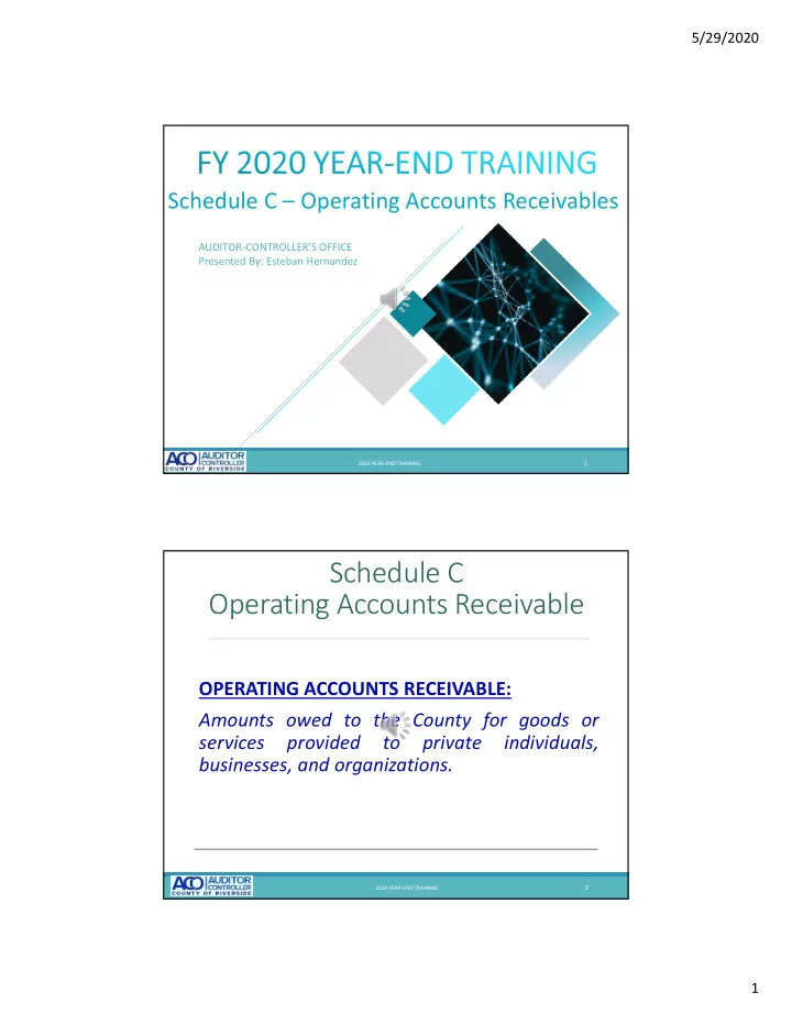 schedule c operating accounts receivable