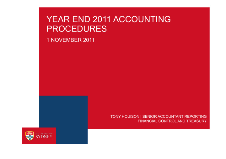 year end 2011 accounting procedures