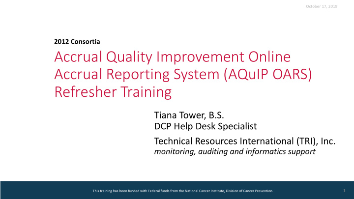 accrual quality improvement online
