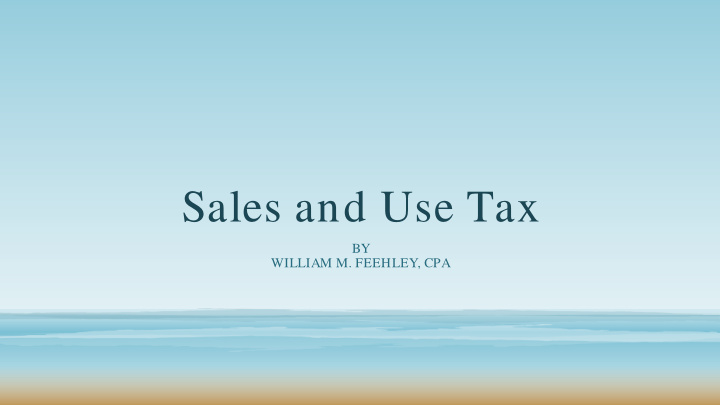 sales and use tax