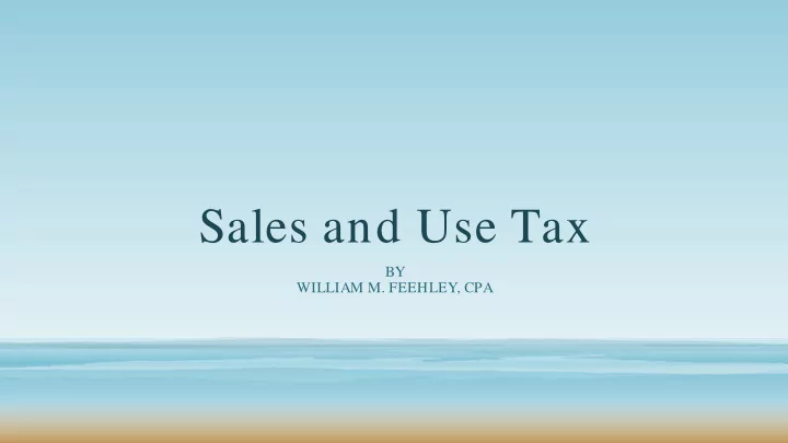sales and use tax