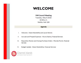 WELCOME  ACCRUAL  TRAINING  &amp;  PREPAID EXPENSES  Presented by:  Myrna Sta Ana  Accounts Payable