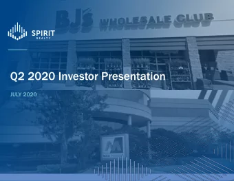 Q2 2020 Investor Presentation  JULY 2020  Q2 and July Update  RENT COLLECTION UPDATE  Q2 2020