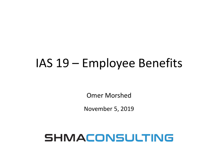 ias 19 employee benefits