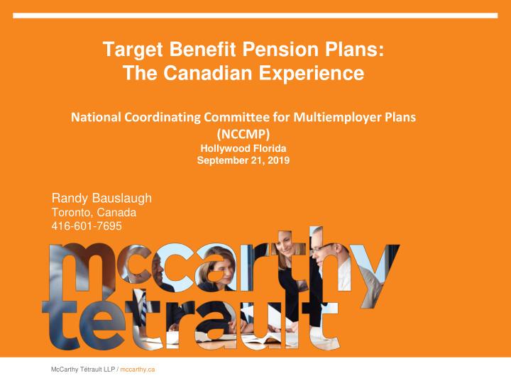 target benefit pension plans the canadian experience