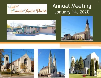 Annual Meeting  January 14, 2020  2  Opening Discipleship Prayer  Oh, Good Shepherd, Jesus, Help me