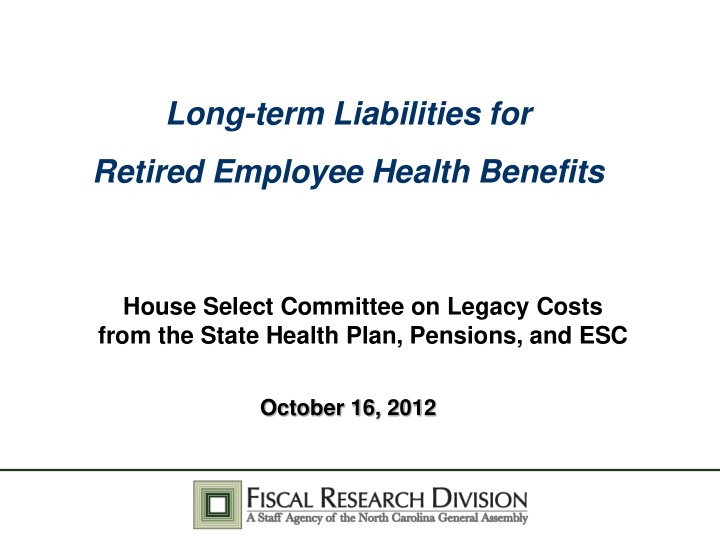 retired employee health benefits