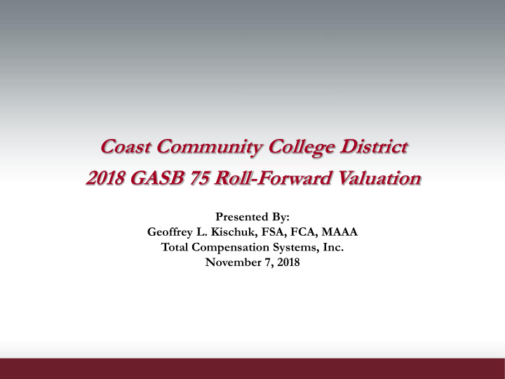 coast community college district 2018 gasb 75 roll