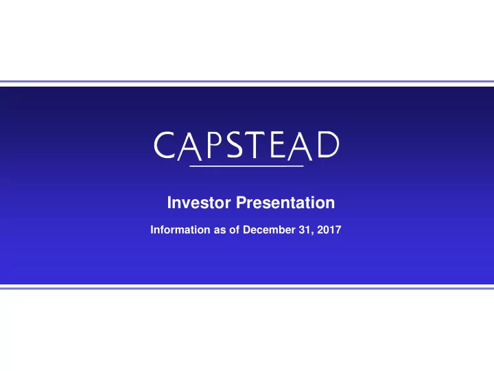 investor presentation