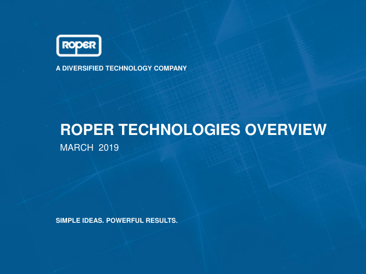 roper technologies overview